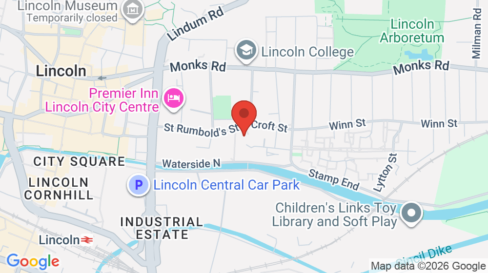 Map showing the location of Abbey Sure Start Children's Centre