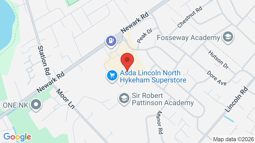 Map showing the location of ASDA PHARMACY