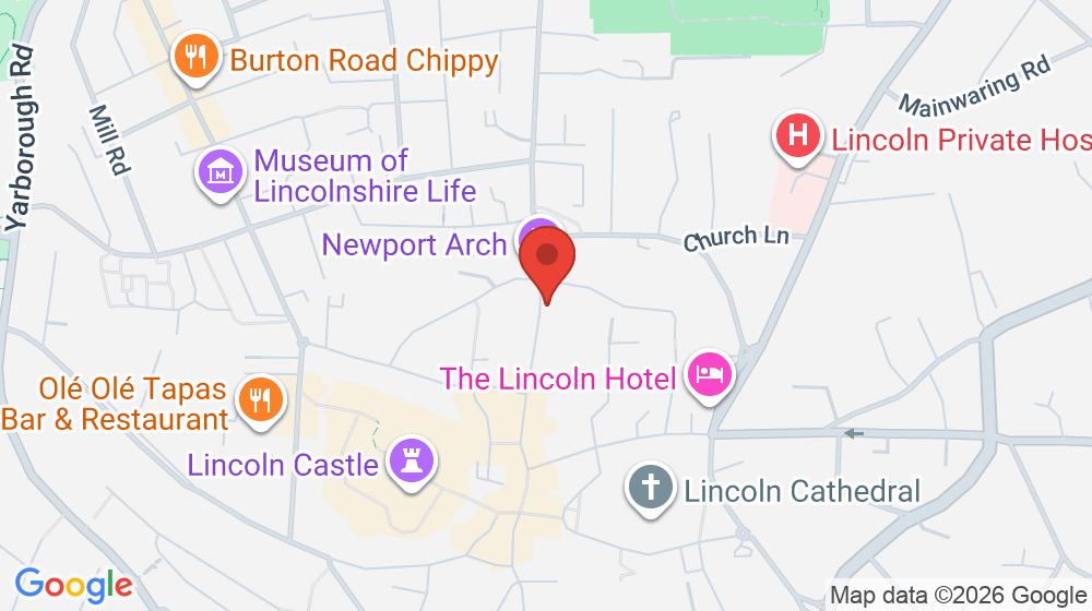 Map showing the location of Bailgate Methodist Church
