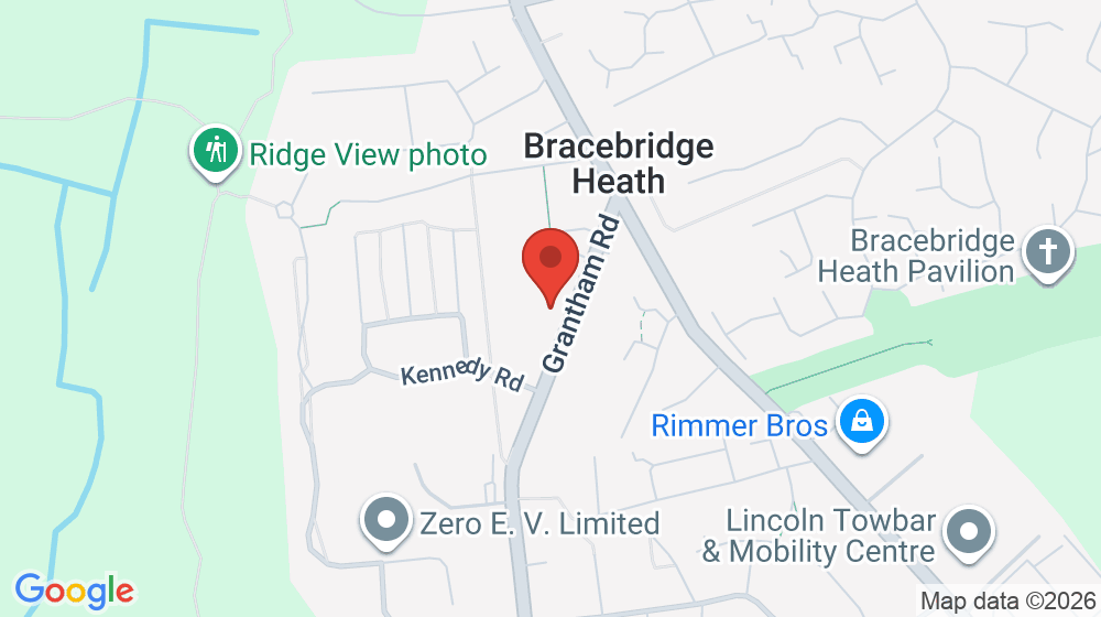 Map showing the location of Bracebridge Heath St John's Primary Academy