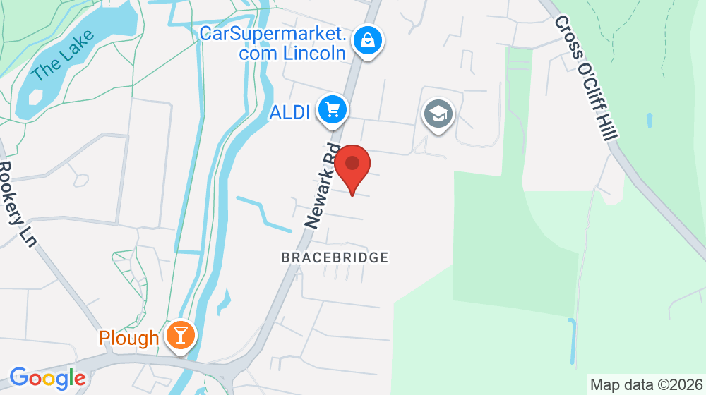 Map showing the location of Bracebridge Infant and Nursery School