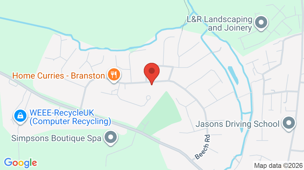 Map showing the location of Branston Church of England Infant Academy