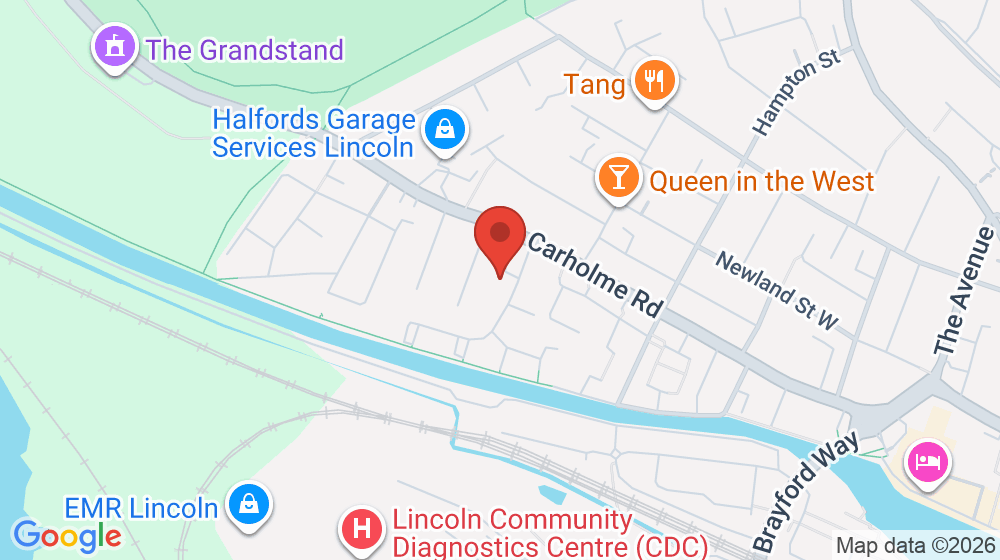 Map showing the location of Carholme Dental Practice