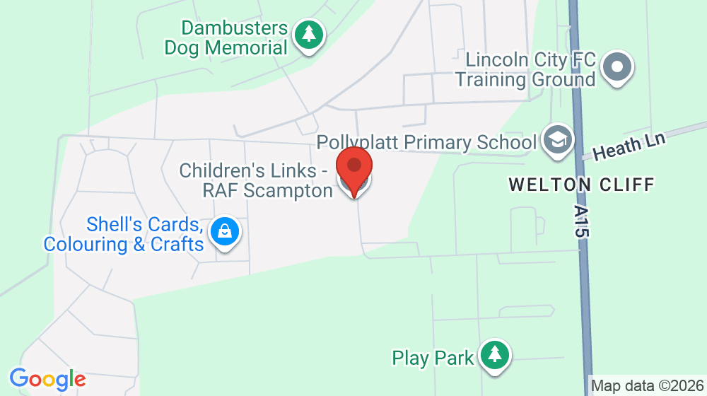 Map showing the location of Children's Links - RAF Scampton
