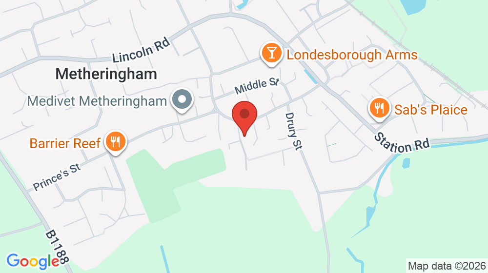 Map showing the location of CHURCH WALK SURGERY