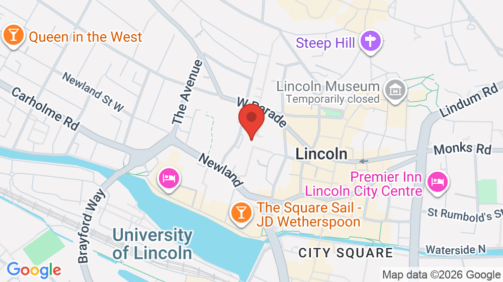 Map showing the location of City of Lincoln Council