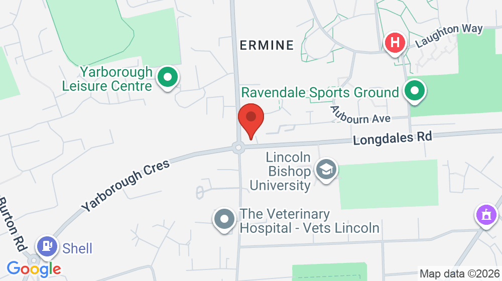Map showing the location of Dexter & Sharpe Lincoln