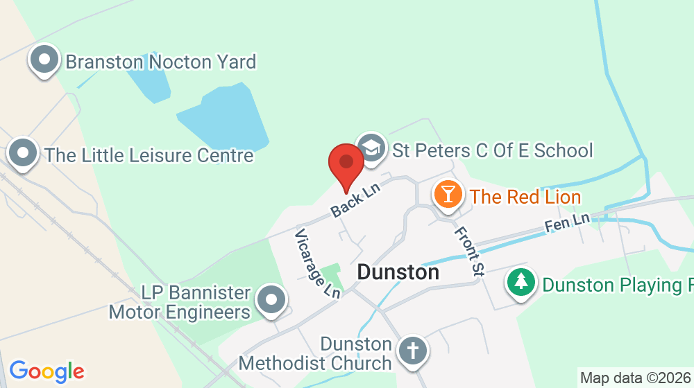 Map showing the location of Dunston St Peter's Church of England Primary School