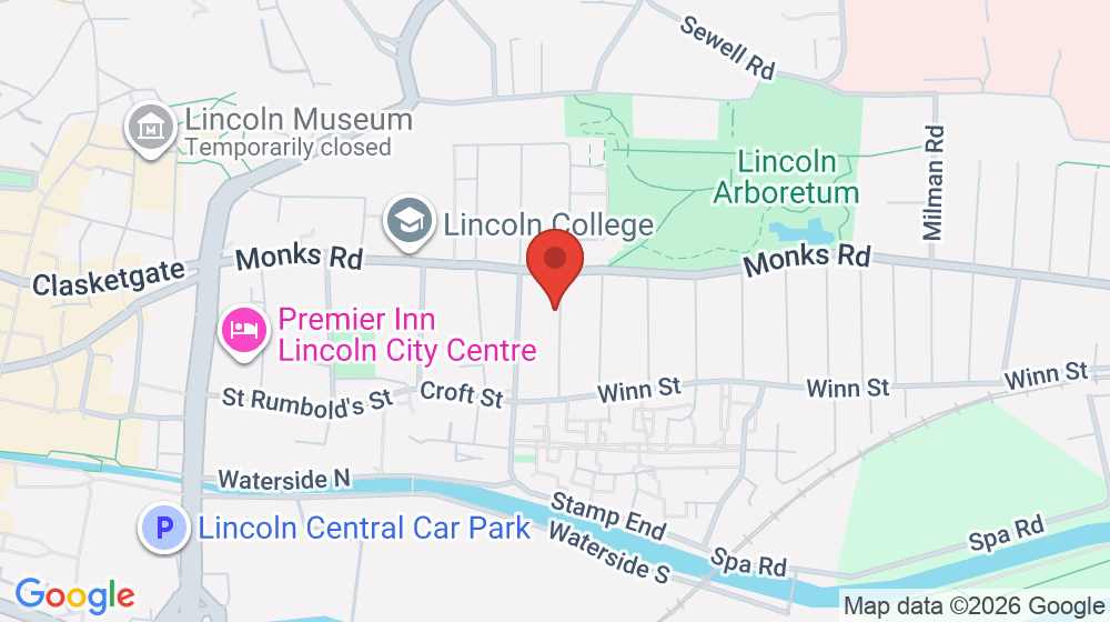 Map showing the location of EPC Lincoln UK - Energy Performance Certificates in Lincoln