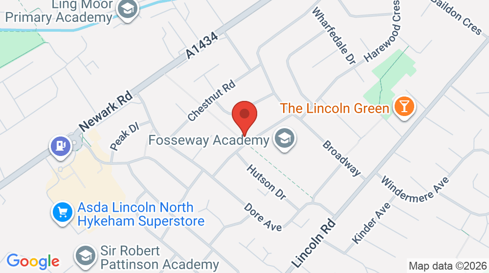 Map showing the location of Fosse Way Academy