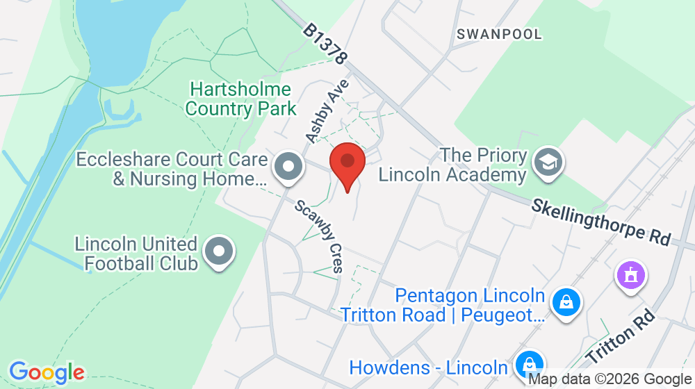 Map showing the location of Hartsholme Academy