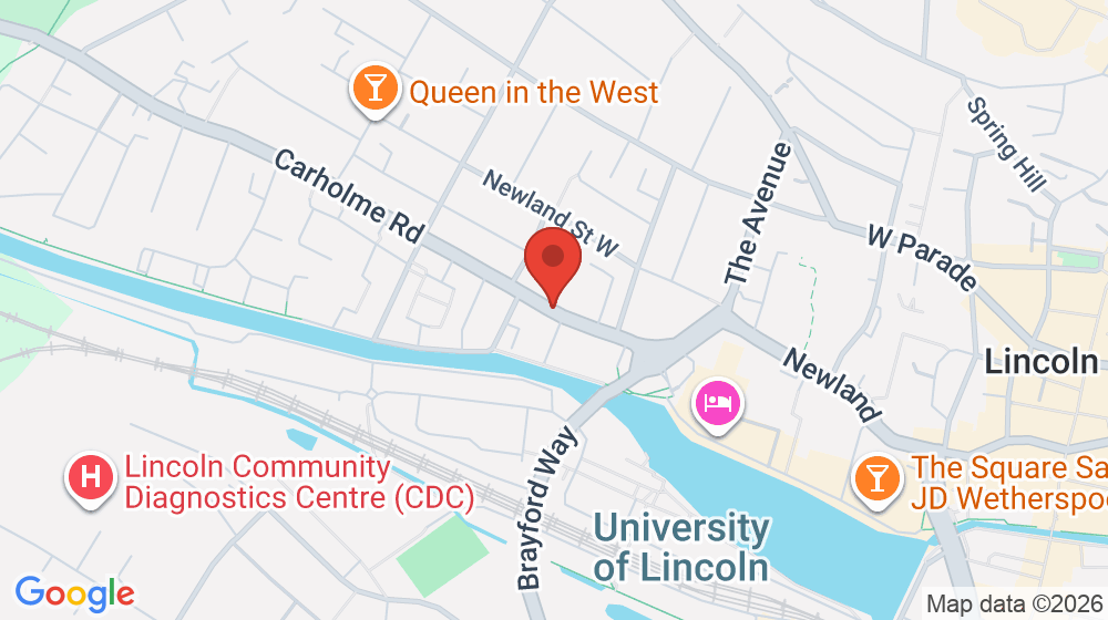 Map showing the location of Lincoln Carholme Road Sainsbury's (Argos Collection Point)