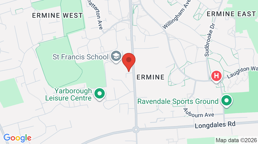 Map showing the location of Lincoln Castle Academy