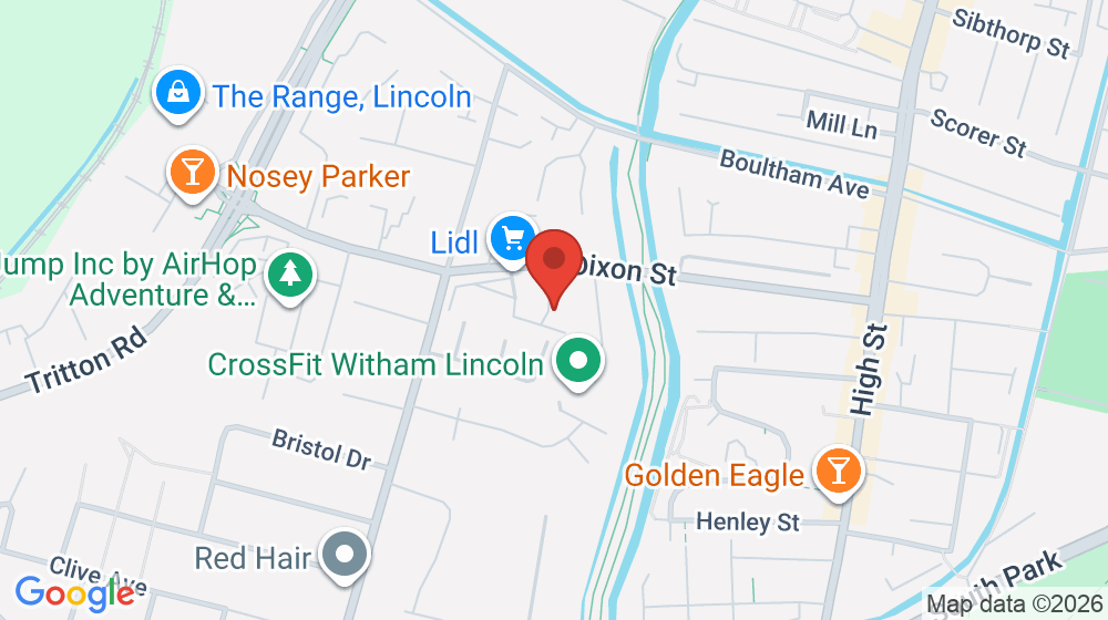 Map showing the location of Lincoln Central Mosque & Cultural Centre