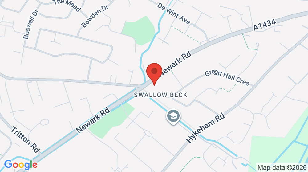 Map showing the location of Lincoln Dental Care