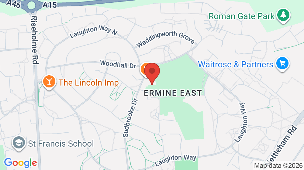 Map showing the location of Lincoln North Children's Centre