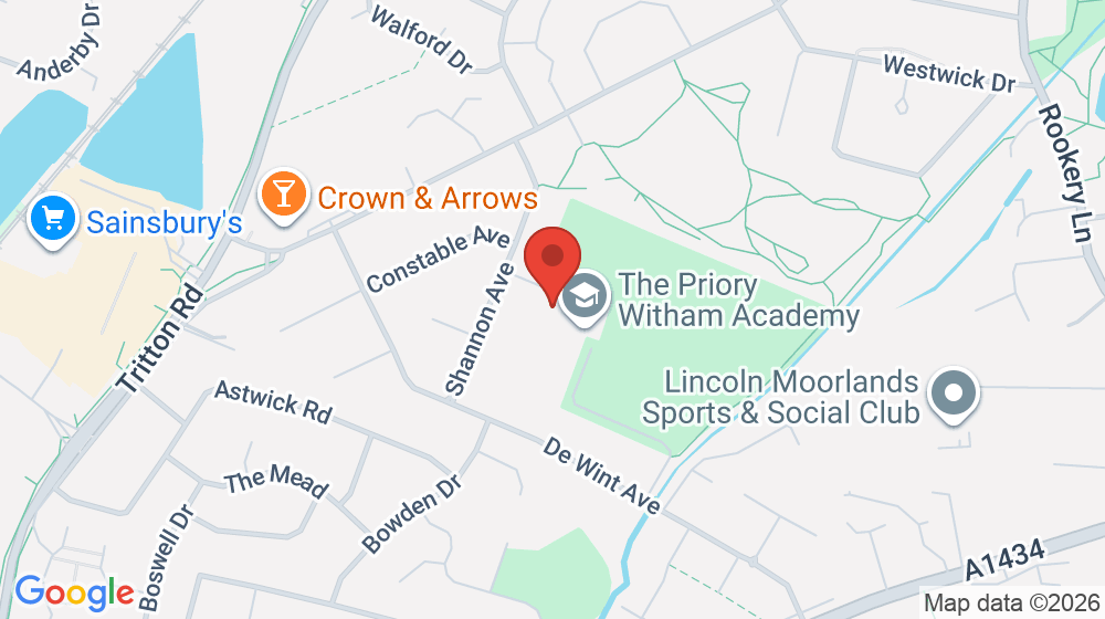 Map showing the location of Moorland Children's Centre