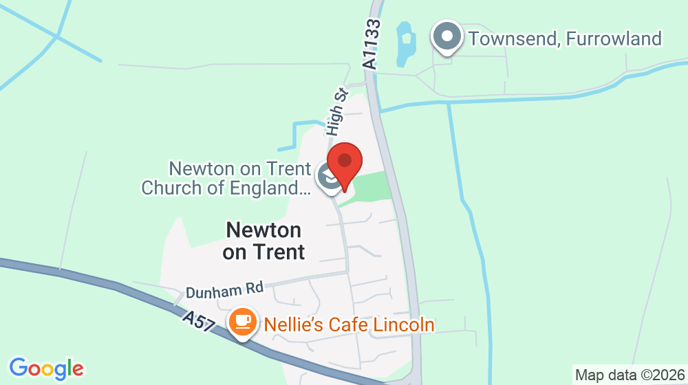Map showing the location of Newton-on-Trent CofE Primary School
