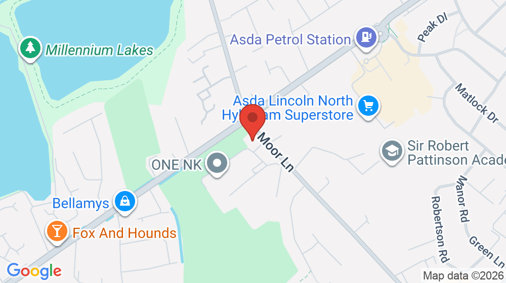 Map showing the location of North Hykeham Special Care Dental Clinic