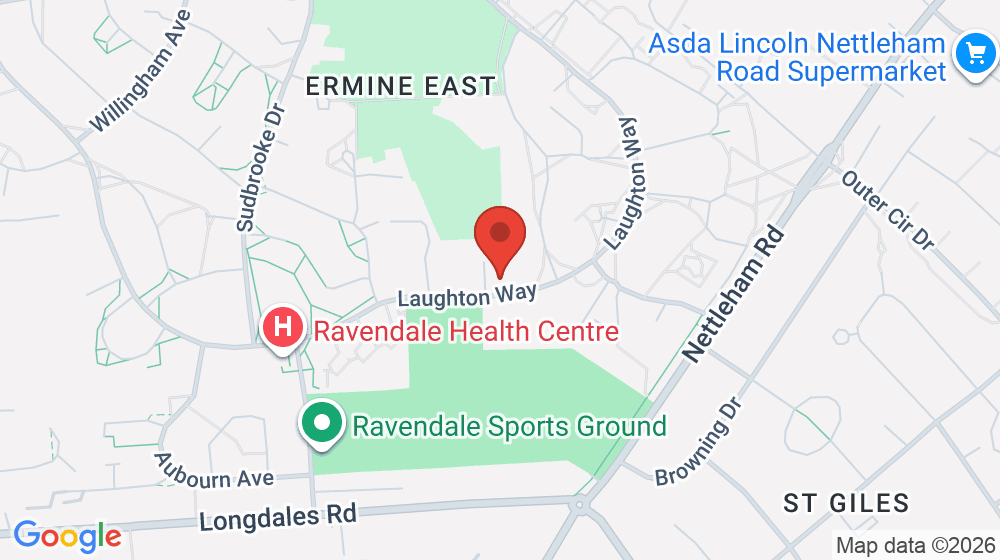 Map showing the location of Our Lady of Lincoln Catholic Primary School A Voluntary Academy