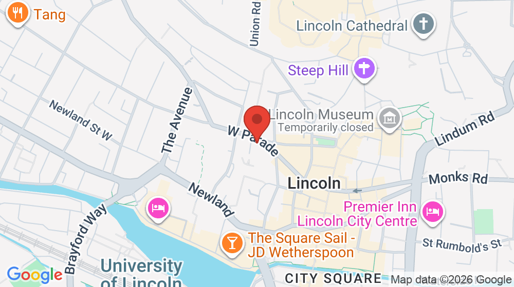 Map showing the location of Pepperells Solicitors | Lincoln