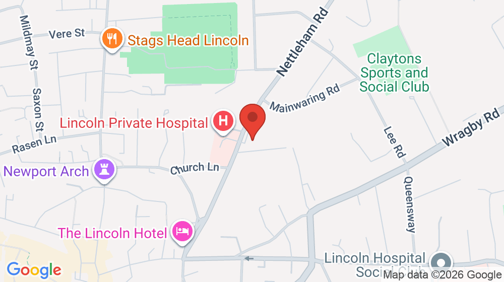 Map showing the location of ST BARNABAS LINCOLNSHIRE HOSPICE