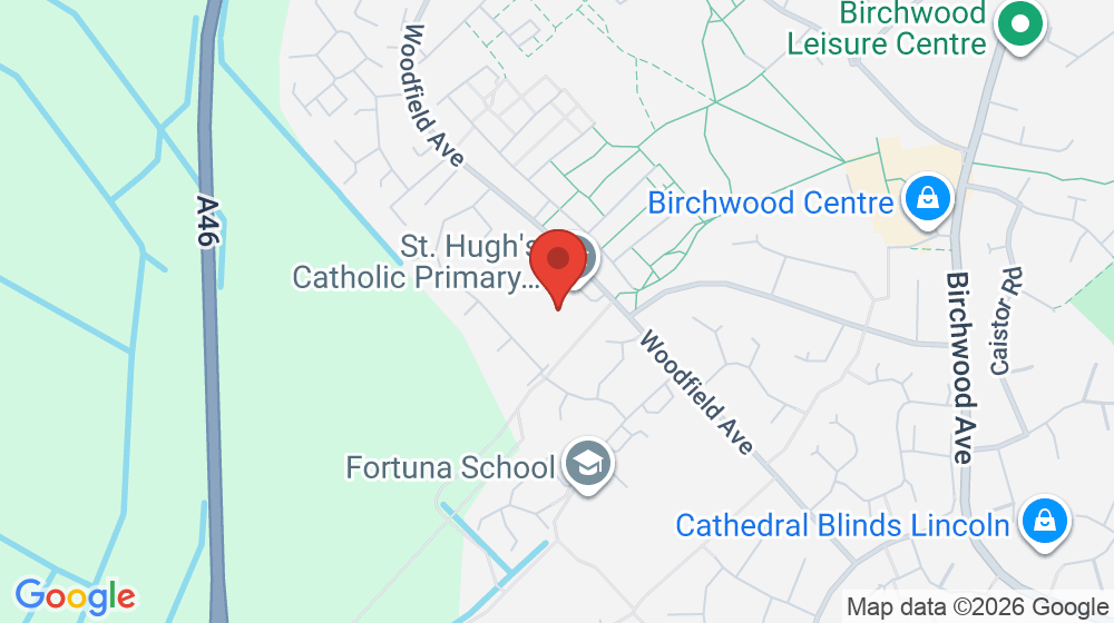 Map showing the location of St Hugh's Catholic Primary, A Voluntary Academy