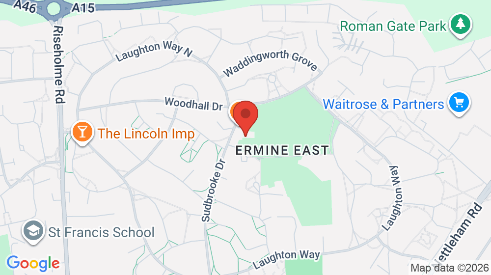 Map showing the location of Sure Start (Lincoln North children's centre)