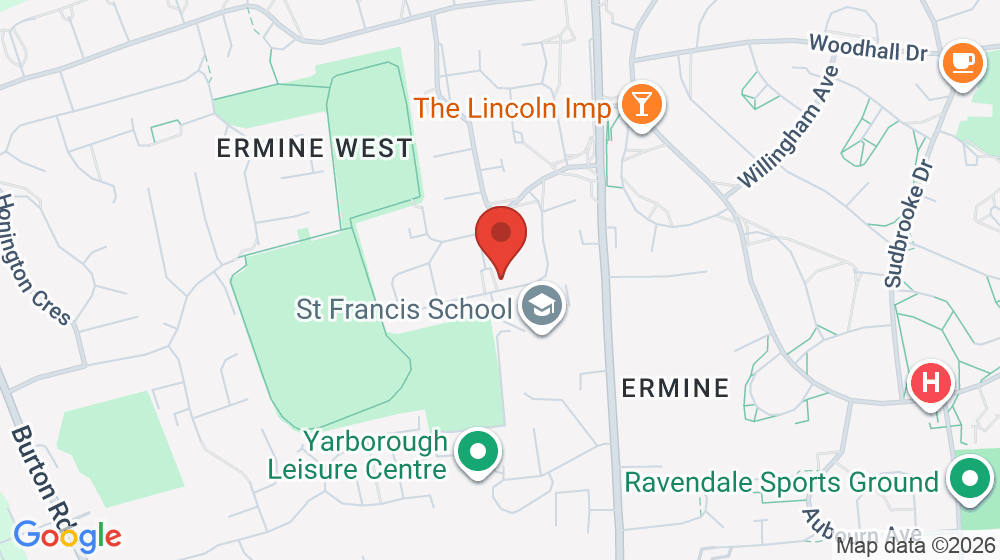 Map showing the location of The St Francis Special School, Lincoln