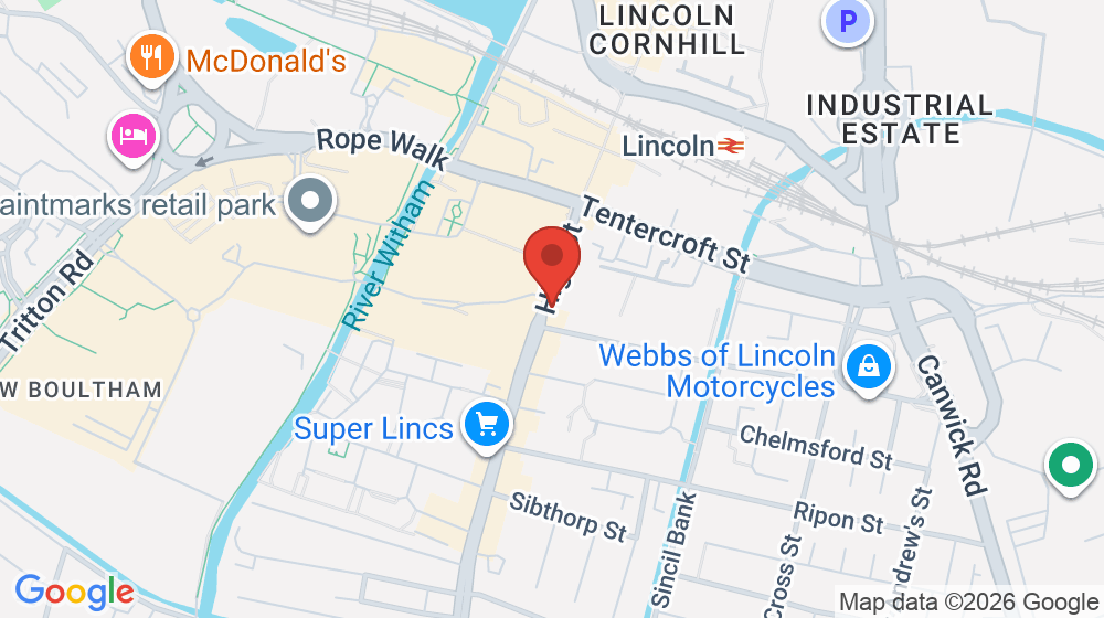 Map showing the location of Treeline Dental Care Lincoln - Invisalign