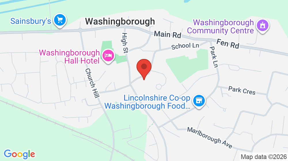 Map showing the location of WASHINGBOROUGH SURGERY