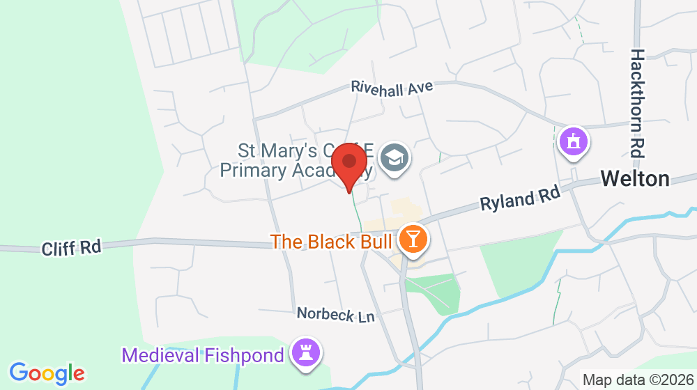 Map showing the location of Welton St Mary's Church of England Primary Academy