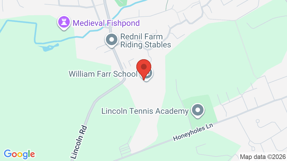 Map showing the location of William Farr CofE Comprehensive School