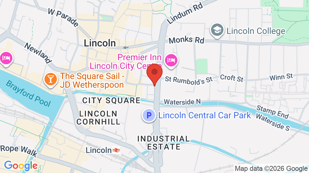 Map showing the location of Amanda's Cafe - Lincoln