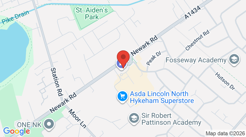 Map showing the location of Asda