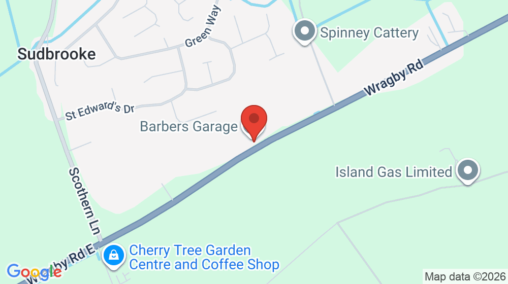 Map showing the location of Barber's Garage