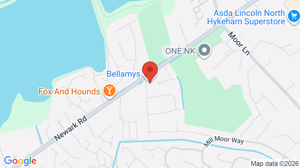 Map showing the location of Bellamy's High Class Family Butchers
