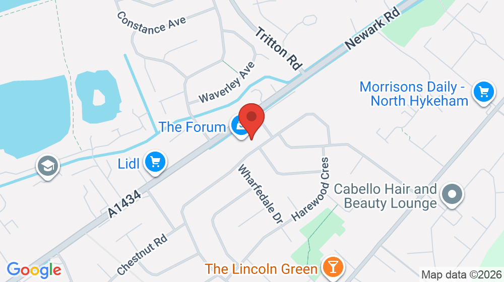 Map showing the location of Bluebells Lincoln Ltd