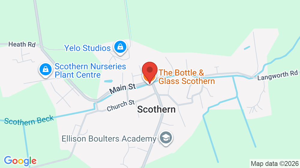 Map showing the location of Bottle & Glass