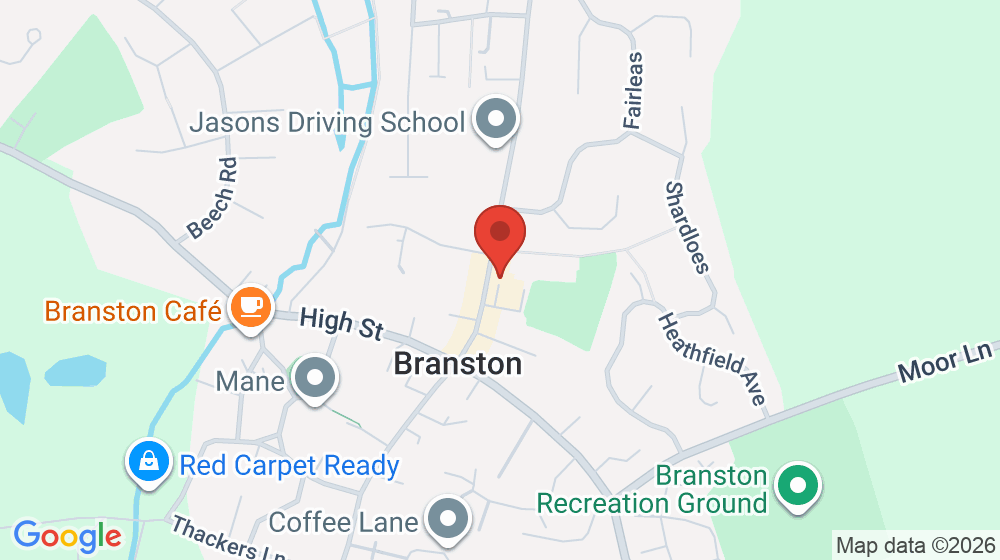 Map showing the location of Branston Chinese Take Away
