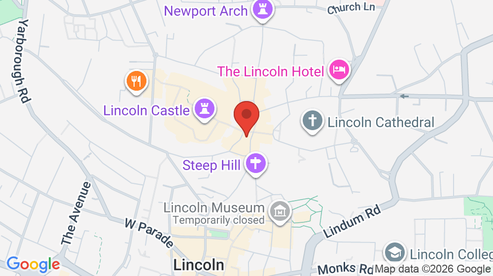 Map showing the location of Browns Pie Shop