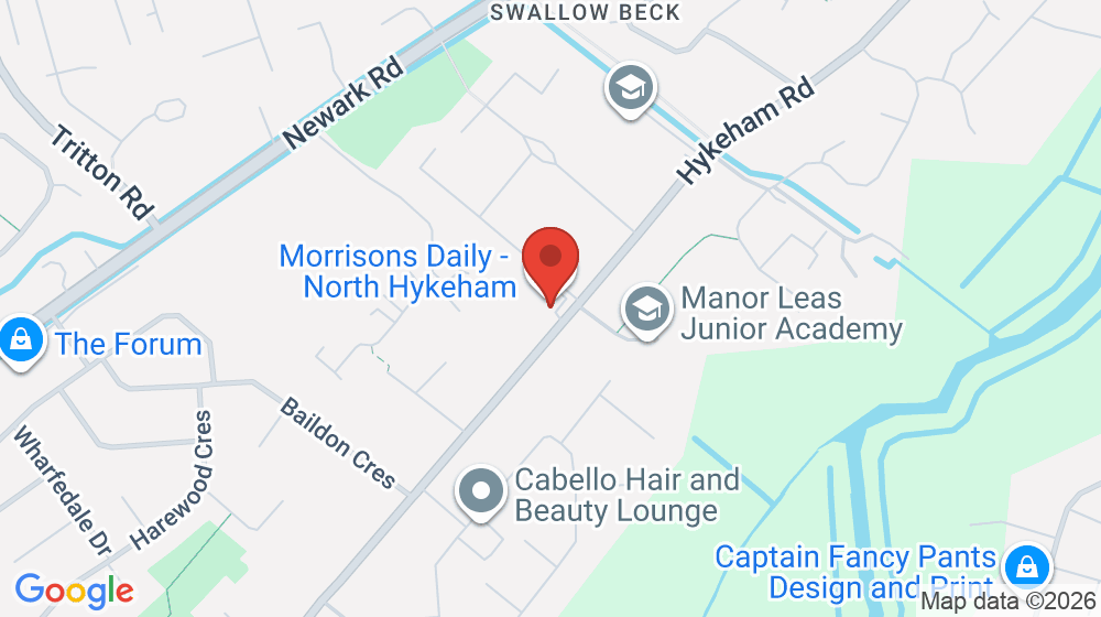 Map showing the location of Butterflies Hair Salon