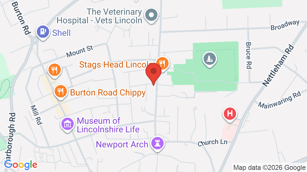 Map showing the location of Cafe Ella