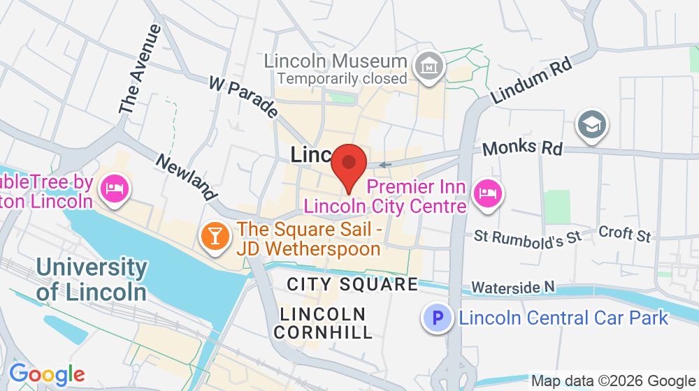 Map showing the location of Caffè Nero