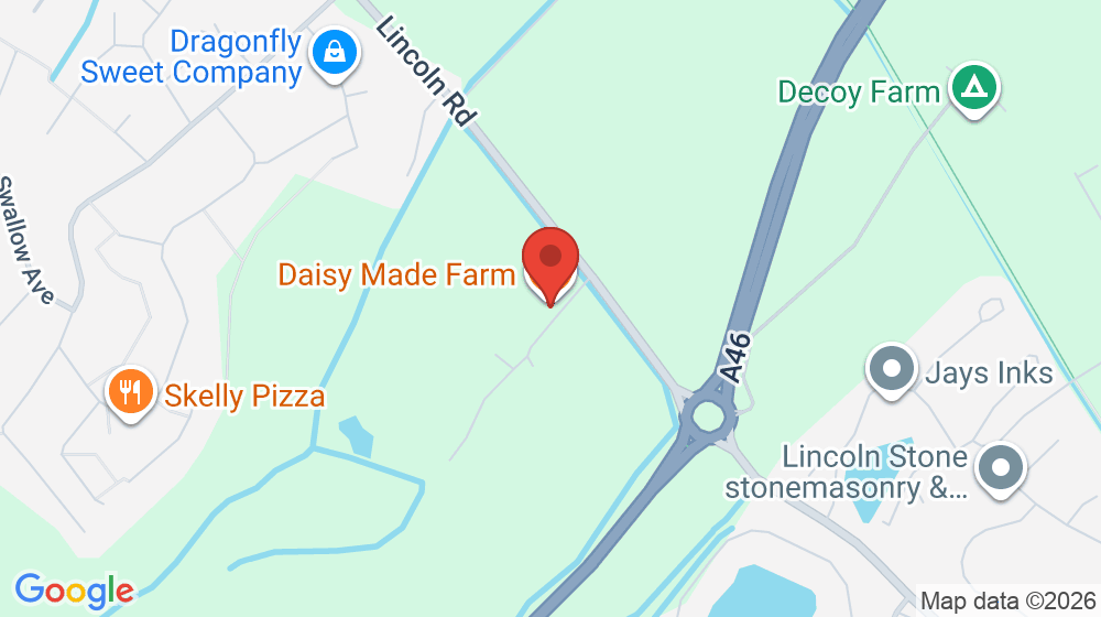 Map showing the location of Daisy made Ice Cream