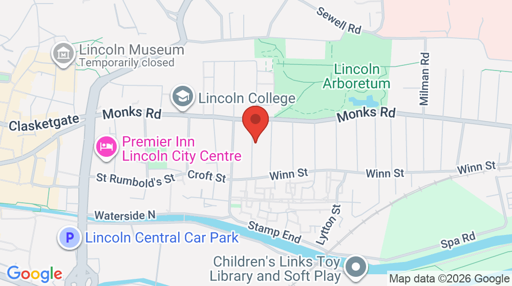 Map showing the location of Dog & Bone