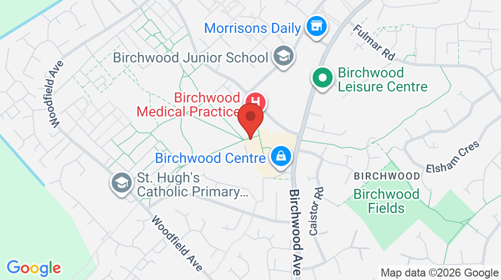 Map showing the location of Dylans Barbershop