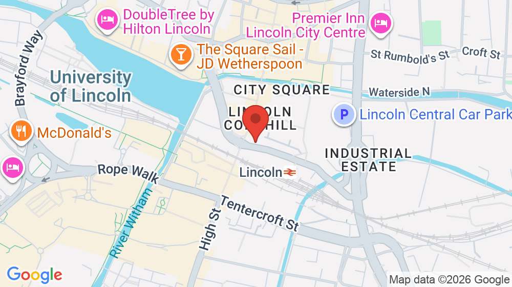 Map showing the location of Eric A Bird