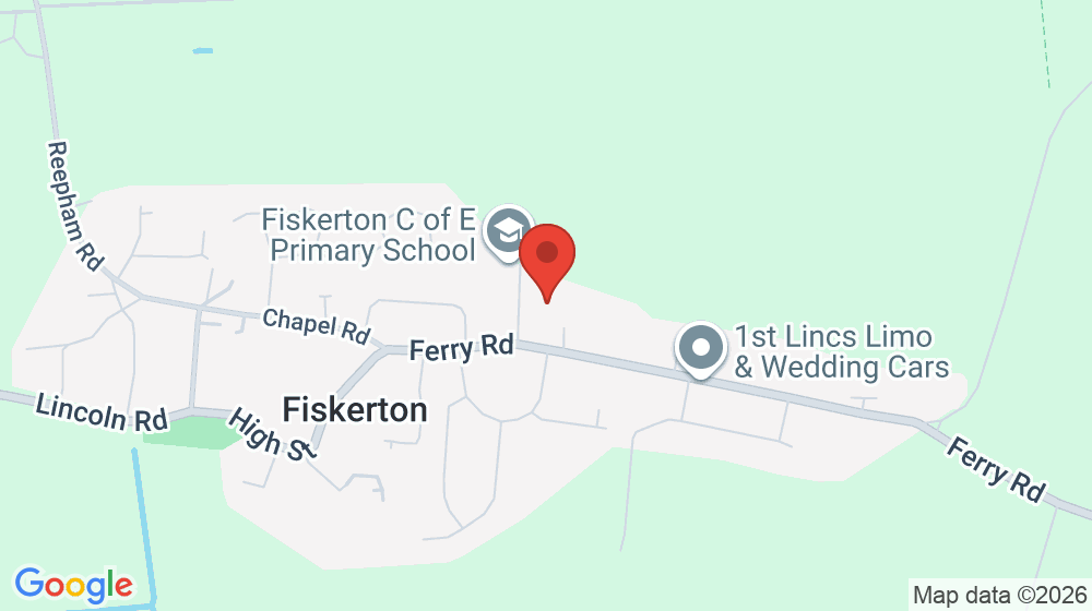 Map showing the location of Fiskerton Post Office
