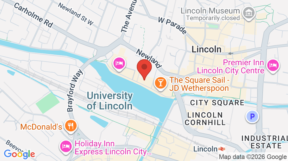 Map showing the location of Five Guys
